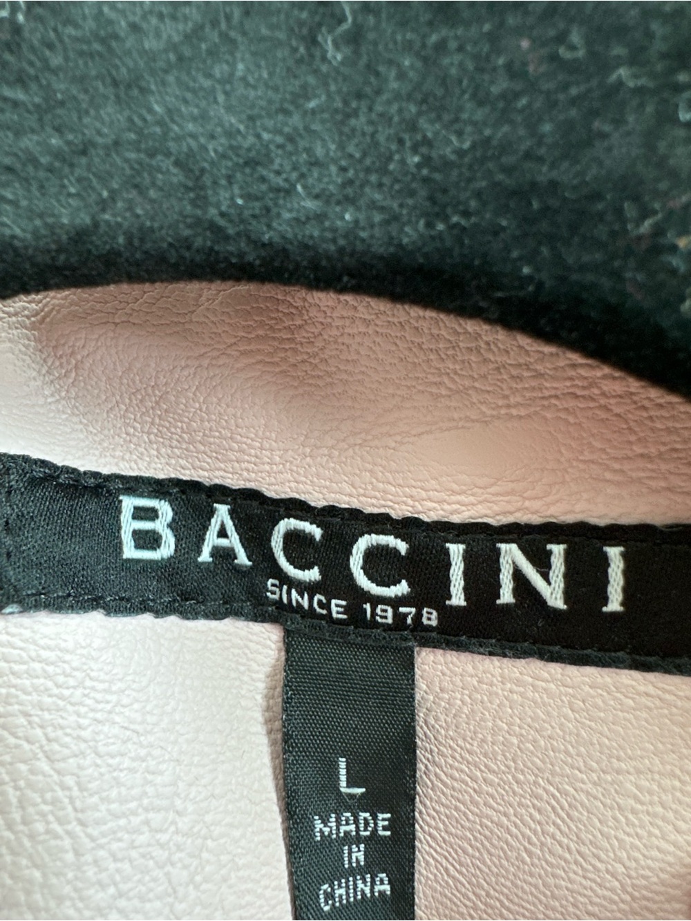 Baccini Dusty Pink Faux Leather Moto Jacket - Picture 5 of 5